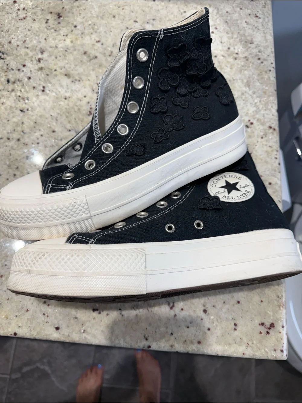 Converse CTAS 3D Floral Women's Platform High-Top Sneakers